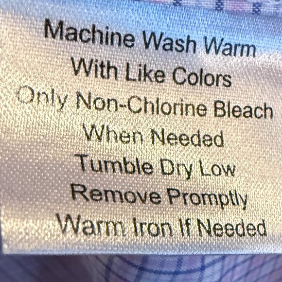 Jos. A. Bank Men’s Pink w/ checker Long Sleeve Dress Shirt Classic Fit 18.5 x 36 - Picture 4 of 5